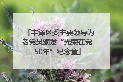 丰泽区委主要领导为老党员颁发“光荣在党50年”纪念章